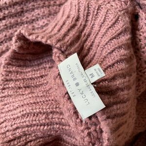 Lucky Brand size M mock neck pink sweater